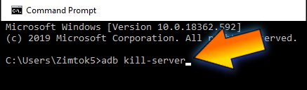 Enter 'adb kill-server'
